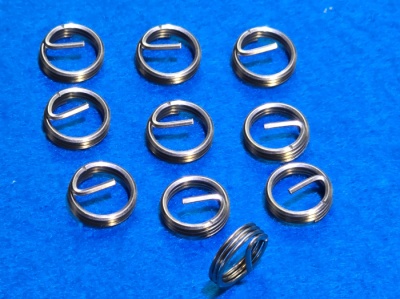 06) 1/4 BSP helicoil type thread repair insert 19tpi x 1D length (Pack of 10)  IBSP014019-1D