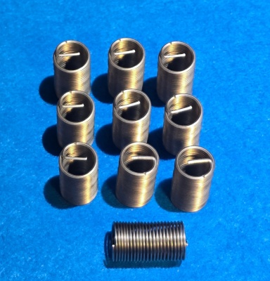 44) 1/2 UNF Helicoil  Type Thread Repair Insert 20 tpi 2.5D in length (pack of 10)  IUNF012020 - 2.5D