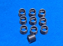 10) 1/4 BSP helicoil type thread repair insert 19tpi x 3D length (Pack of 10)  IBSP014019-3D