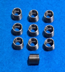 02) 10 Spark Plug Helicoil  Type Thread Repair Insert 1mm pitch 3/4'' reach (pack of 10)  ISPL010001 - 3/4''